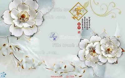 File tranh File hoa trang sức TS56 (gốc) chủ đề thiên nhiên