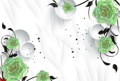 File tranh File tranh hoa trang sức in tường 3d TS5617 (bản gốc) treo quán cafe