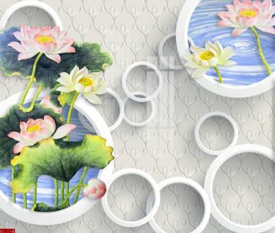 File tranh gốc File tranh hoa trang sức in tường 3d TS5621 (bản quyền) file PSD