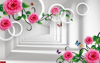 File gốc File tranh hoa trang sức in tường 3d TS5635 (phong cách) cổ điển