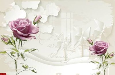 Tải file File tranh hoa trang sức in tường 3d TS5674 (gốc) chủ đề tâm linh