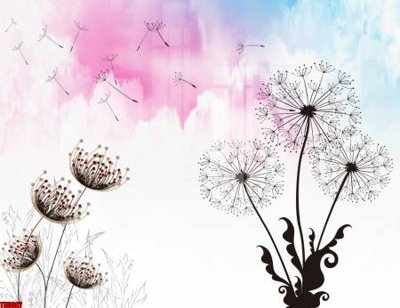 Ảnh gốc File tranh hoa trang sức in tường 3d TS5687 (nét căng) in mica