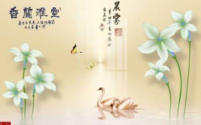 File tranh ảnh gốc File tranh hoa trang sức in tường 3d TS5723 dùng cho in khổ lớn