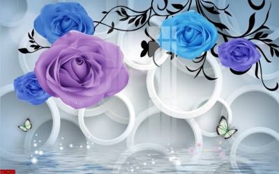 File PSD File tranh hoa trang sức in tường 3d TS5730 (bản gốc) đã tách nền