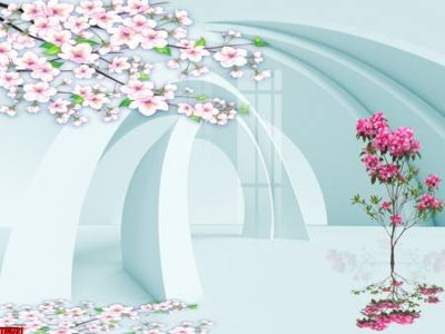 File PSD File tranh hoa trang sức in tường 3d TS5731 (bản gốc) độ phân giải cao