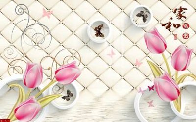 File PSD in ấn File tranh hoa trang sức in tường 3d TS5757 (chất lượng cao)