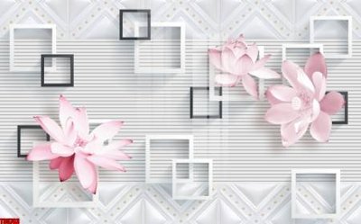 File tranh File tranh hoa trang sức in tường 3d TS5783 (bản gốc) in lụa 3D