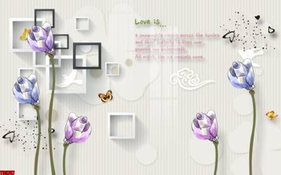 File gốc File tranh hoa trang sức in tường 3d TS5787 (phong cách) tối giản