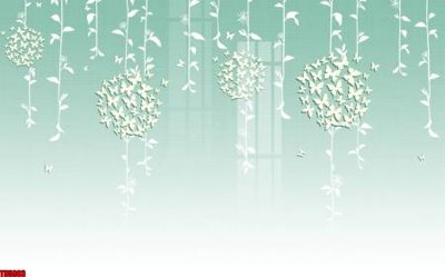 File in mica File tranh hoa trang sức in tường 3d TS5803 (bản gốc) sắc sảo