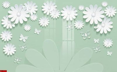 File gốc File tranh hoa trang sức in tường 3d TS5806 (in lụa) tranh mã đáo