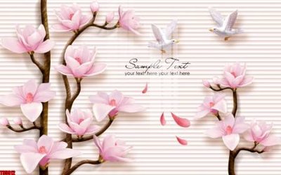 File gốc File tranh hoa trang sức in tường 3d TS5812 (PNG) trong suốt (transparent)