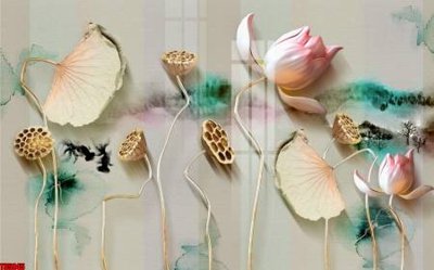 File PSD File tranh hoa trang sức in tường 3d TS5845 (nguyên bản) cho thiết kế