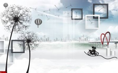 File ảnh File tranh hoa trang sức in tường 3d TS5851 (gốc) in decal dán tường