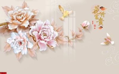 File tranh File tranh hoa trang sức in tường 3d TS5861 (gốc) chủ đề thành phố