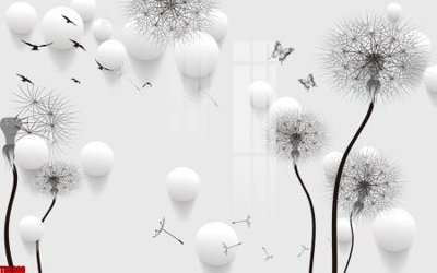 File tranh gốc File tranh hoa trang sức in tường 3d TS5900 chủ đề hiện đại