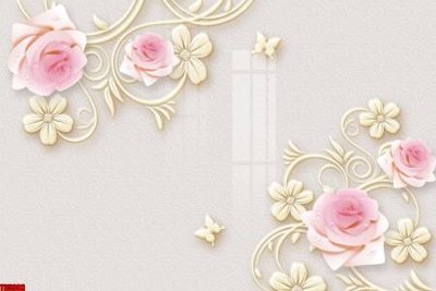 File tranh quảng cáo File tranh hoa trang sức in tường 3d TS5903 (download file gốc)