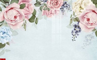 File in mica File tranh hoa trang sức in tường 3d TS5940 (bản gốc) sắc sảo