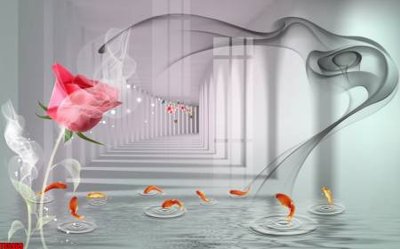 Tải file File tranh hoa trang sức in tường 3d TS5959 (gốc) chủ đề tâm linh