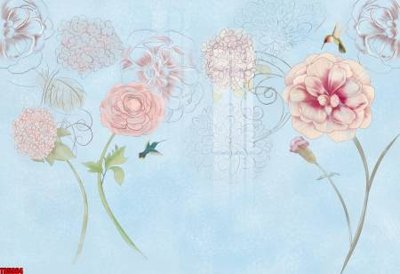 File gốc File tranh hoa trang sức in tường 3d TS5964 (trang trí) phòng làm việc