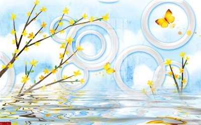 File gốc File tranh hoa trang sức in tường 3d TS5975 (chuẩn màu) cho in offset