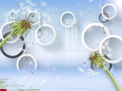 File tranh File tranh hoa trang sức in tường 3d TS5991 (file gốc) chủ đề phong thủy