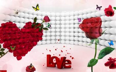 File ảnh File tranh hoa trang sức in tường 3d TS5993 (gốc) cho trang trí nhà hàng