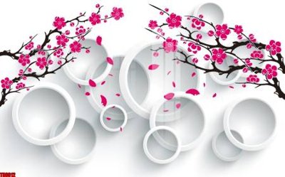 File ảnh File tranh hoa trang sức in tường 3d TS6012 (gốc) dùng in Pano