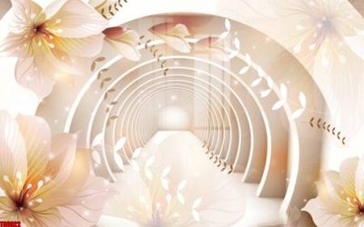 Download file gốc File tranh hoa trang sức in tường 3d TS6022 (in lụa) nghệ thuật