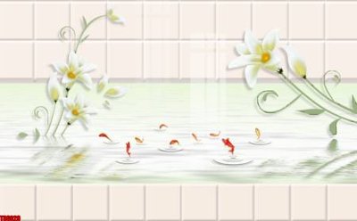 Tải file File tranh hoa trang sức in tường 3d TS6029 (PSD) cho in ấn quảng cáo