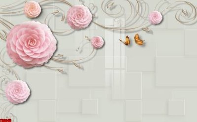 File tranh File tranh hoa trang sức in tường 3d TS6045 (gốc) chủ đề tĩnh vật