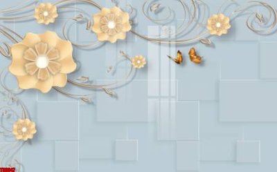 File tranh File tranh hoa trang sức in tường 3d TS6047 (ảnh gốc) in trần nhà