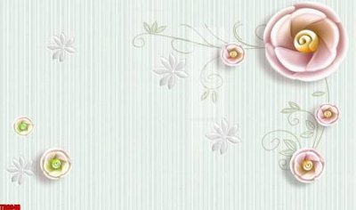 File tranh File tranh hoa trang sức in tường 3d TS6048 (gốc) in trên kính