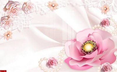 File ảnh File tranh hoa trang sức in tường 3d TS6079 (gốc) in decal dán tường