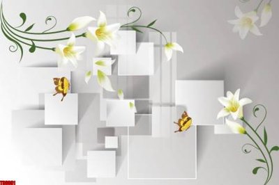 File PSD File tranh hoa trang sức in tường 3d TS6091 (nguyên gốc) chất lượng cao