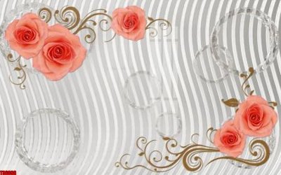 File tranh File tranh hoa trang sức in tường 3d TS6098 (ảnh gốc) độ nét vượt trội