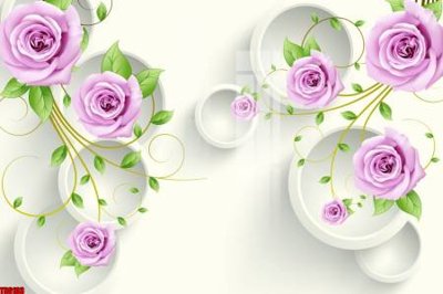 File tranh gốc File tranh hoa trang sức in tường 3d TS6103 (bản quyền) Filetranh.com