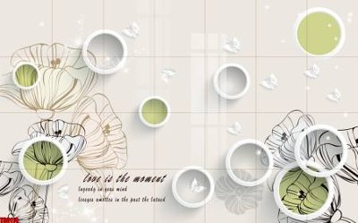 File gốc File tranh hoa trang sức in tường 3d TS6114 (in lụa) chi tiết cao