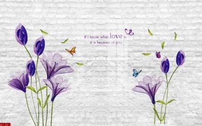 File tranh File tranh hoa trang sức in tường 3d TS6119 (file gốc) chủ đề phong thủy