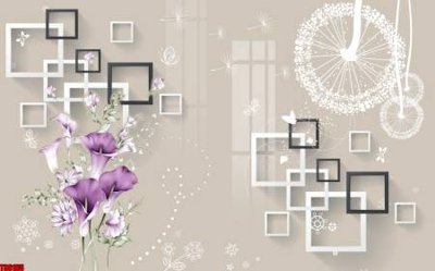 File gốc File tranh hoa trang sức in tường 3d TS6165 (in lụa) tranh phong thủy