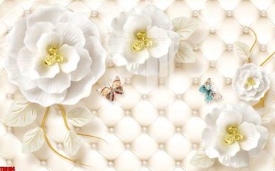 File in trần File tranh hoa trang sức in tường 3d TS6184 (bản gốc) mây trời