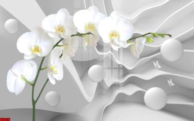 File gốc File tranh hoa trang sức in tường 3d TS6197 (in tráng gương) ốp tường