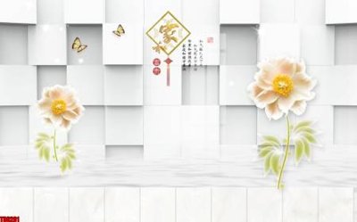 File in trần File tranh hoa trang sức in tường 3d TS6201 (bản gốc) phong cảnh