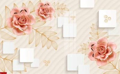 Download file gốc File tranh hoa trang sức in tường 3d TS6202 (in lụa) nghệ thuật