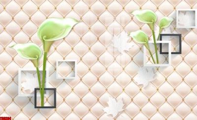 File in trần File tranh hoa trang sức in tường 3d TS6204 (bản gốc 3D) sống động