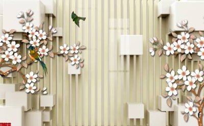 File gốc in ấn File tranh hoa trang sức in tường 3d TS6212 chuẩn màu CMYK