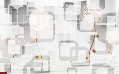 Download file gốc File tranh hoa trang sức in tường 3d TS6235 (in mica) trong suốt