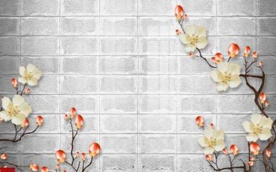 File tranh PSD File tranh hoa trang sức in tường 3d TS6237 chất lượng cao