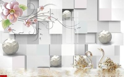 File tranh gốc File tranh hoa trang sức in tường 3d TS6240 (bản quyền) Filetranh.com