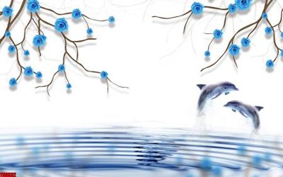 File in lụa File tranh hoa trang sức in tường 3d TS6332 (chất lượng cao) File tranh hoa trang sức in tường 3d TS6332