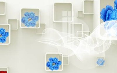 Ảnh gốc file in lụa File tranh hoa trang sức in tường 3d TS6338 chi tiết